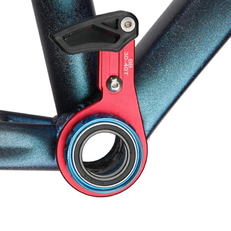 Bicycle Front Derailleur Single-Plate Positive Negative Tooth Chain Guide, Color: ISG03 Model Red