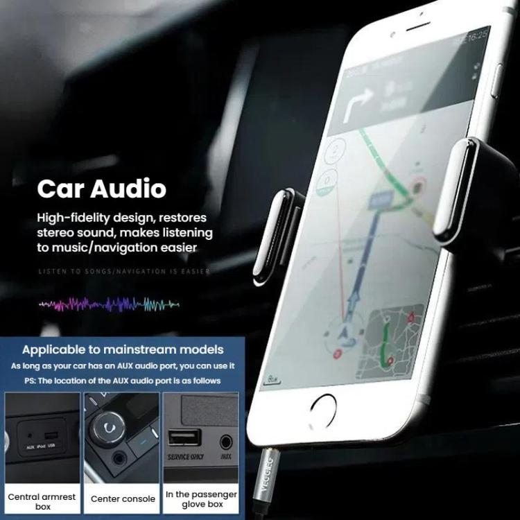 VegGieg Aux Car Audio Cable 3.5mm Male To Male Connection Cable For Phone Computer Stereo Amplifier Earphone, Length: 2m(Braided)
