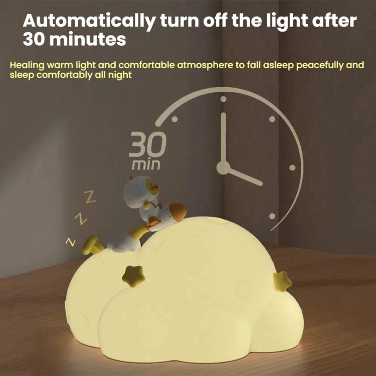 ICARER FAMILY IF-YD04 Cartoon Silicone Night Light Ornaments Astronaut Moon Lamp(Warm light)