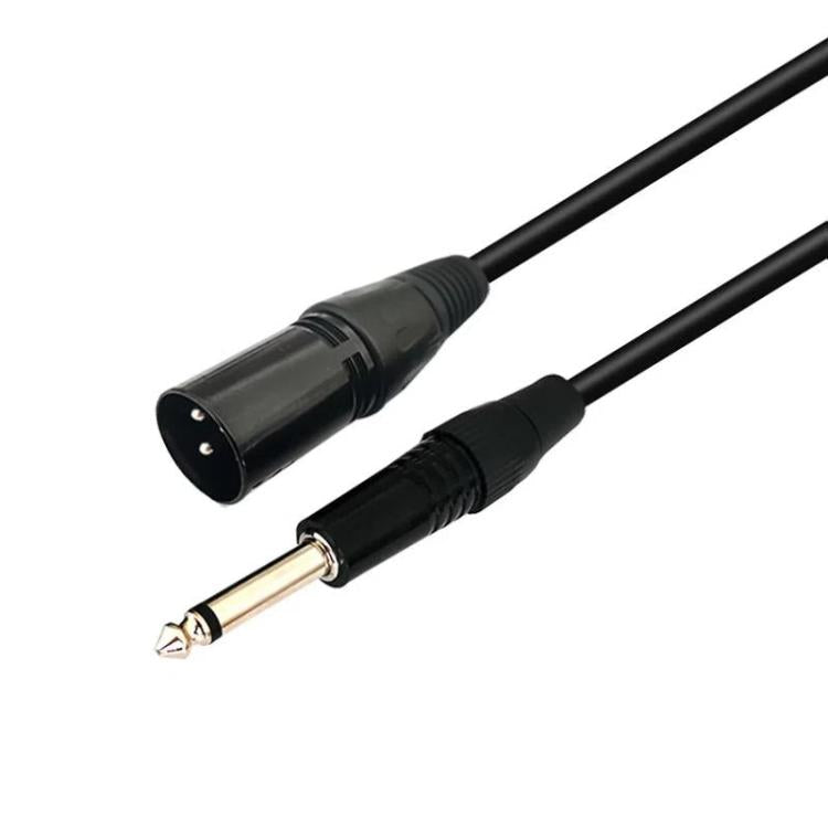 VEGGIEG 3Pin XLR Speaker Loudspeaker Cable Mixer Audio Microphone Cable, Length: 1m(6.5mm To XLR Male)