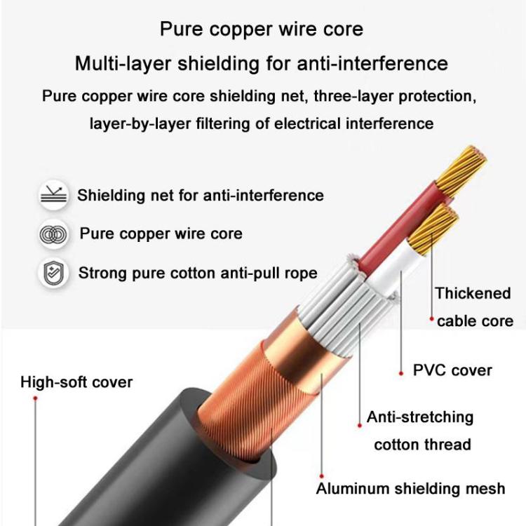 VEGGIEG 3Pin XLR Speaker Loudspeaker Cable Mixer Audio Microphone Cable, Length: 5m(6.5mm To XLR Male)