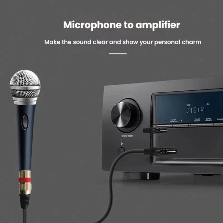 VEGGIEG 3Pin XLR Speaker Loudspeaker Cable Mixer Audio Microphone Cable, Length: 1m(6.5mm To XLR Female)