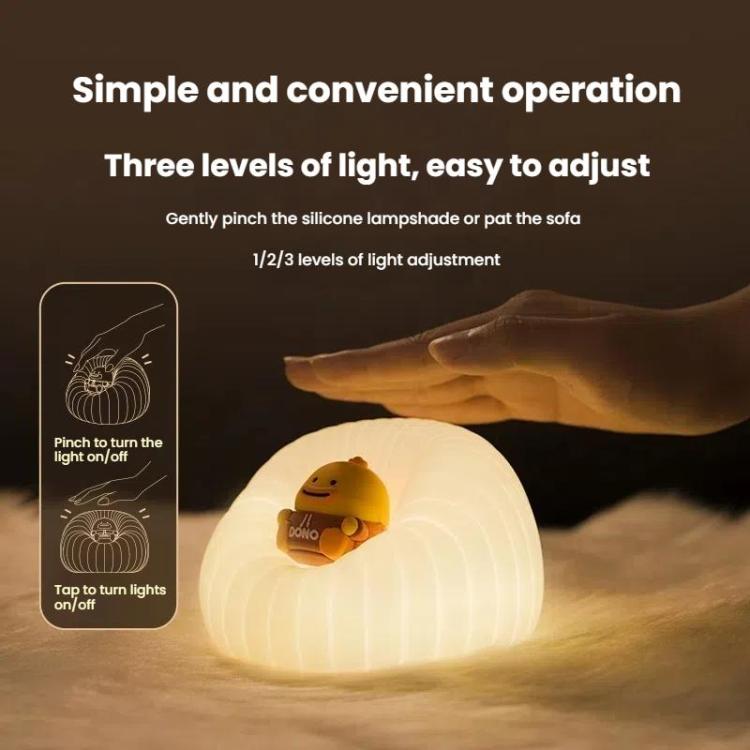 ICARER FAMILY  IF-YD01 Cartoon Silicone Night Light Bedroom Bedside Lamp Baby Feeding Lamp(Blue)