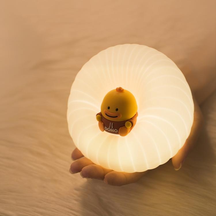 ICARER FAMILY  IF-YD01 Cartoon Silicone Night Light Bedroom Bedside Lamp Baby Feeding Lamp(Beige)