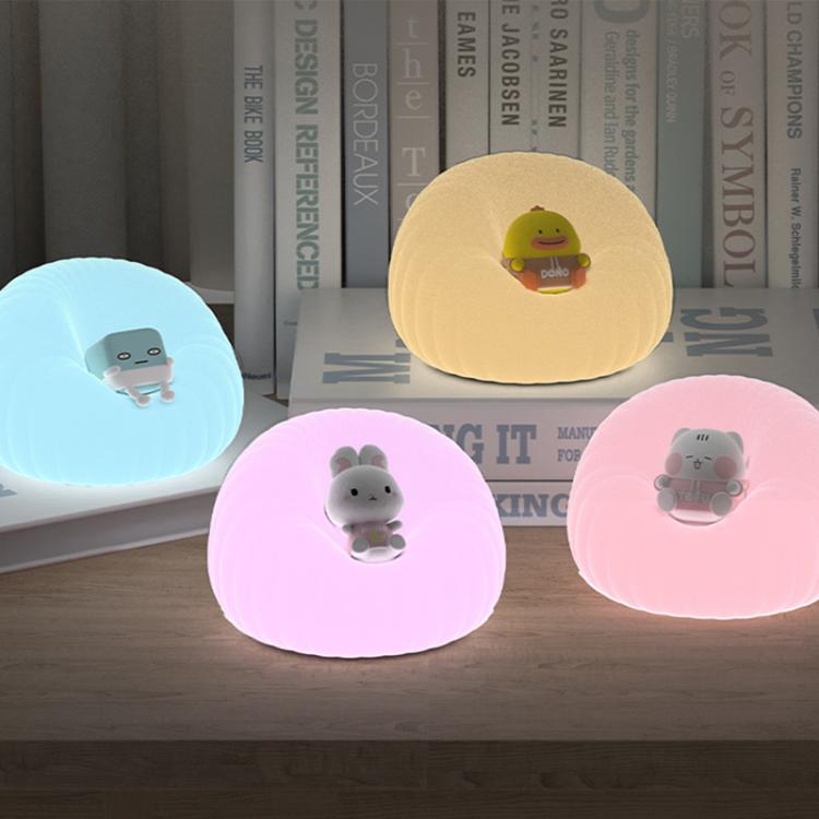 ICARER FAMILY  IF-YD01 Cartoon Silicone Night Light Bedroom Bedside Lamp Baby Feeding Lamp(Pink)