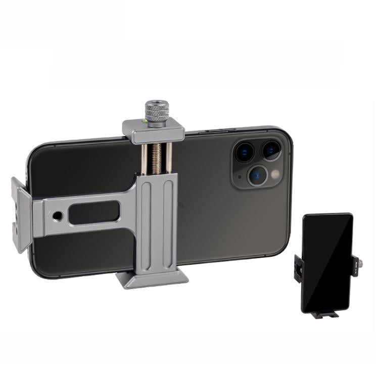 XILETU  XJ-T8 Metal Phone Holder Clamp With Cold Shoe 1/4-inch Screw Hole & Arca-Swiss Compatible Base(Black)
