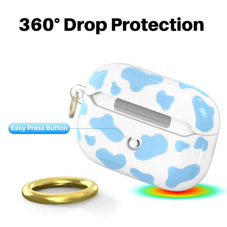 For AirPods Pro 2 / Pro AhaStyle TPU Drop Protection Case(Light Blue)