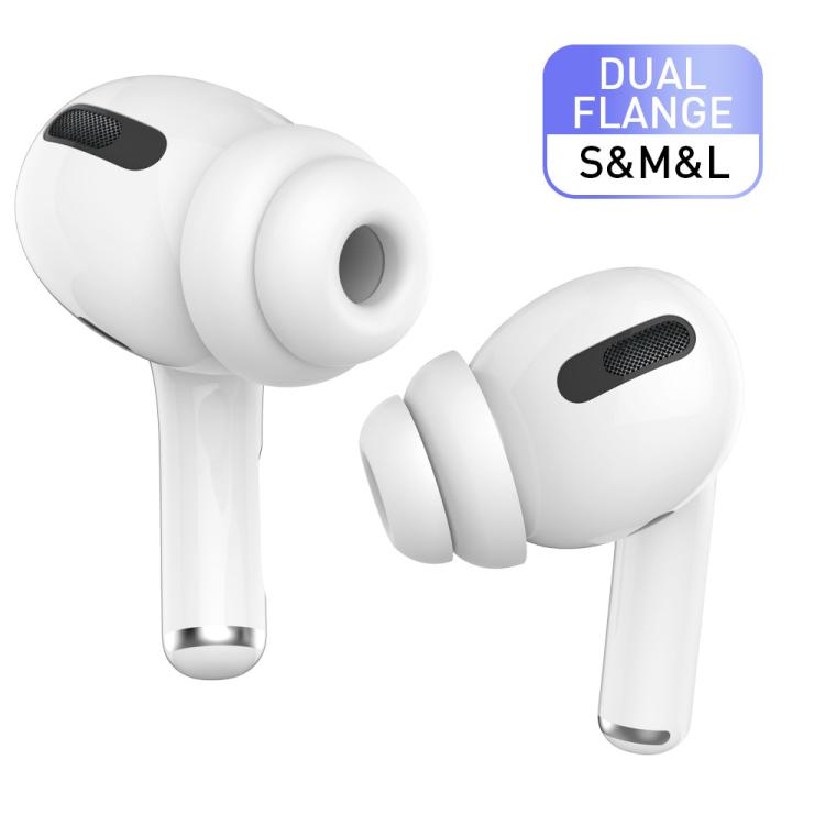 For AirPods Pro / Pro 2 AhaStyle PT99-2 Earphone Silicone Earbuds, Size: L(Black)