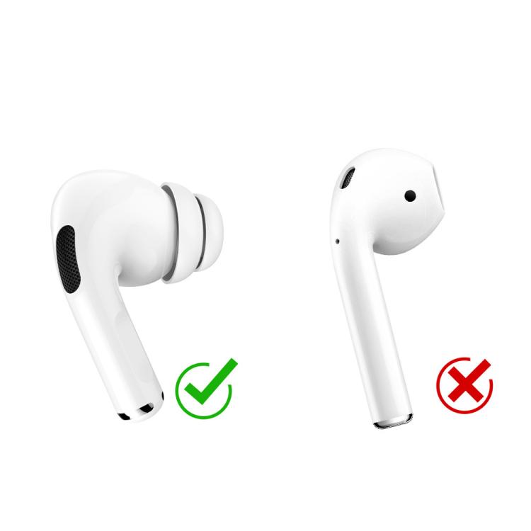 For AirPods Pro / Pro 2 AhaStyle PT99-2 Earphone Silicone Earbuds, Size: S(Black)