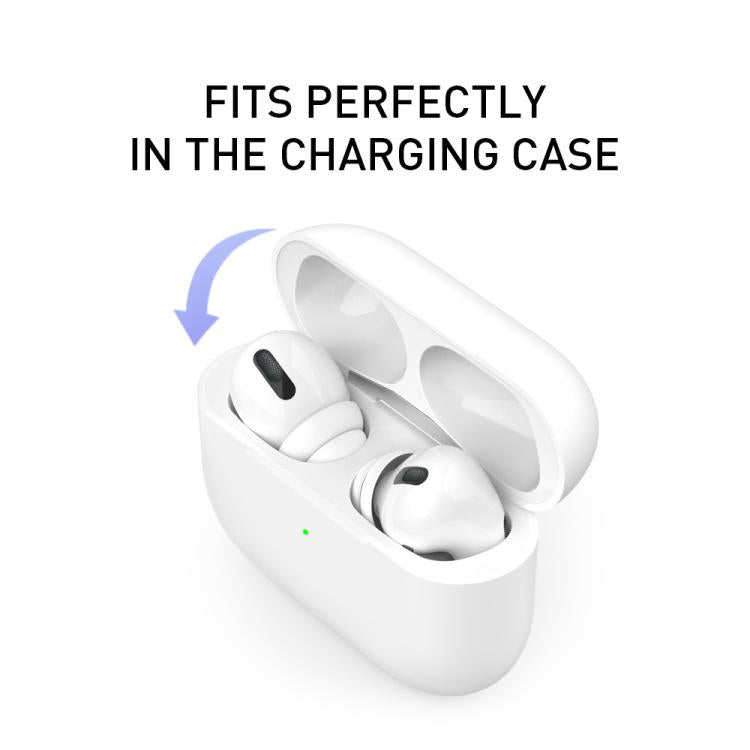 For AirPods Pro / Pro 2 AhaStyle PT99-2 Earphone Silicone Earbuds, Size: S(Black)