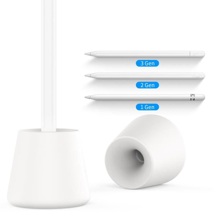 For Apple Pencil USB-C / 2 / 1 AhaStyle BD02 Silicone Base Pen Holder(Light Blue)