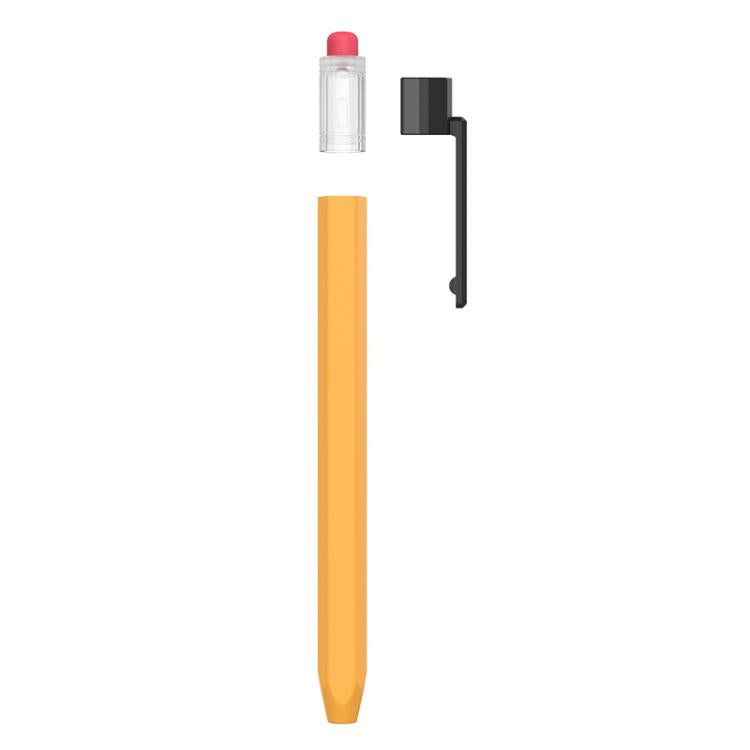 For Apple Pencil USB-C AhaStyle PT180-K Stylus Retro Anti-slip Protection Case(Yellow)