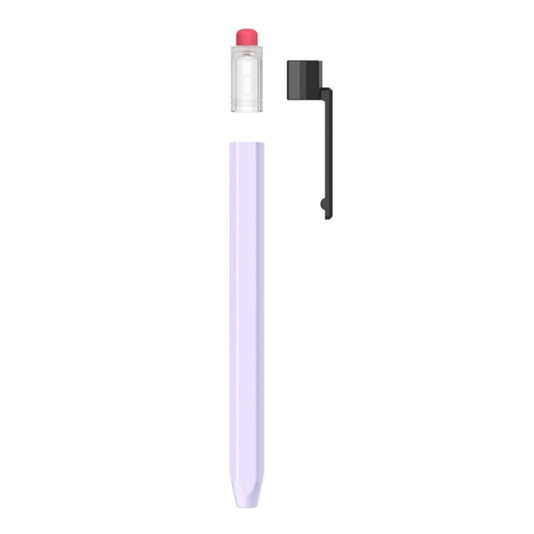 For Apple Pencil USB-C AhaStyle PT180-K Stylus Retro Anti-slip Protection Case(Purple)