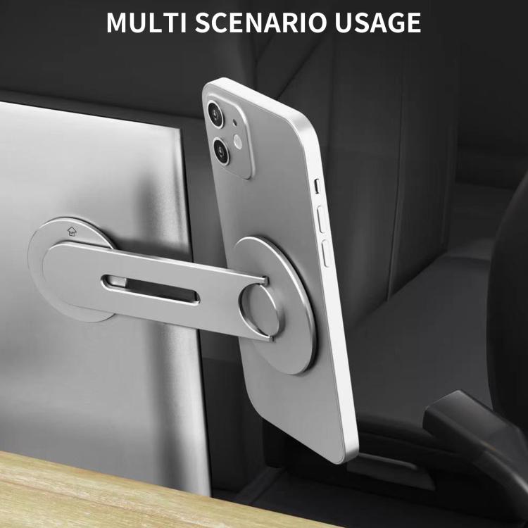 AhaStyle WG26-5 Aluminum MagSafe Circle Magnetic Laptop Expansion Stand Portable Adjustable Phone Holder(Black)
