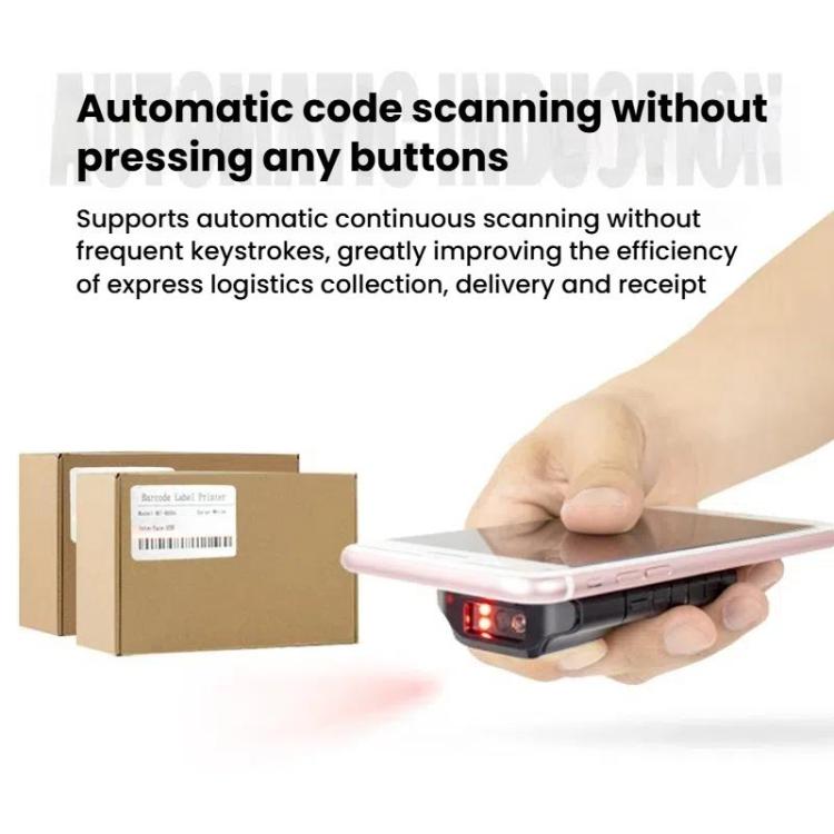NETUM E800 2D QR Barcode Cell Phone Back Clip Portable Wireless Bluetooth Scanner