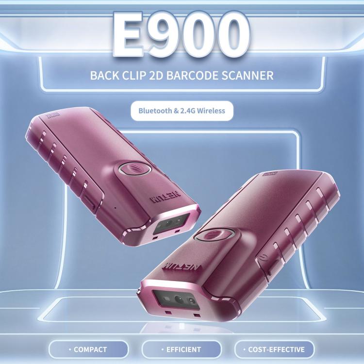 NETUM E900 Cell Phone Back Clip Portable 1/2 Code Wireless Bluetooth Scanner