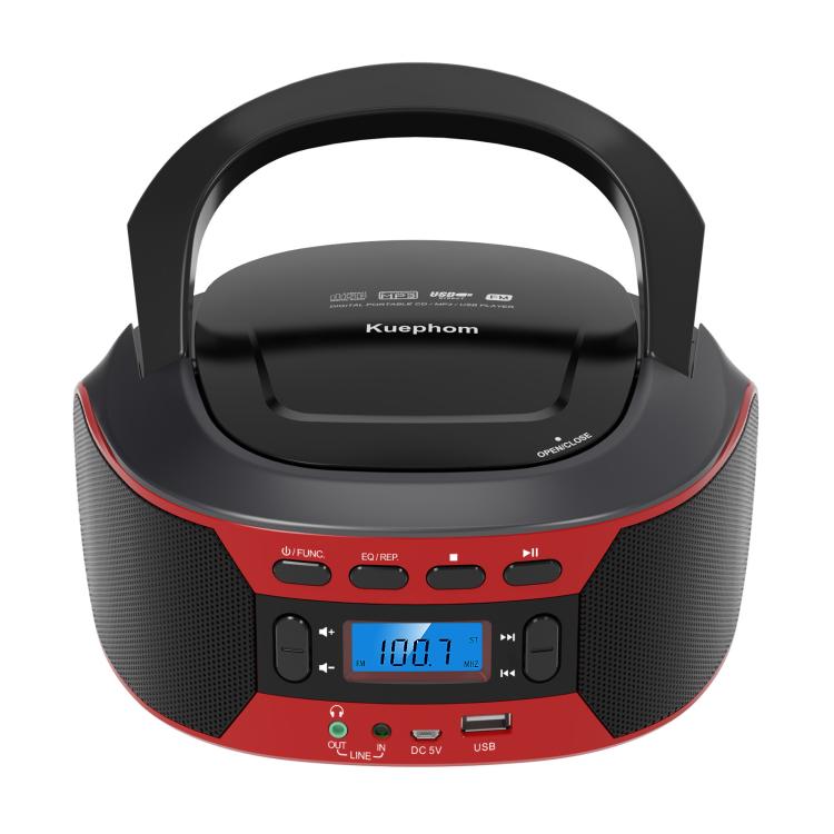 Kuephom W17 Portable Home CD Music Walkman FM Bluetooth Player AU Plug