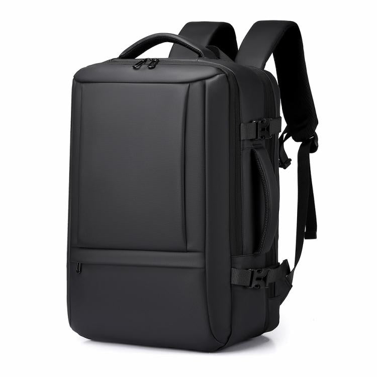WEIXIER B759 Simple Expandable Men Shoulder Bag Large Capacity Laptop Backpacks(Black)
