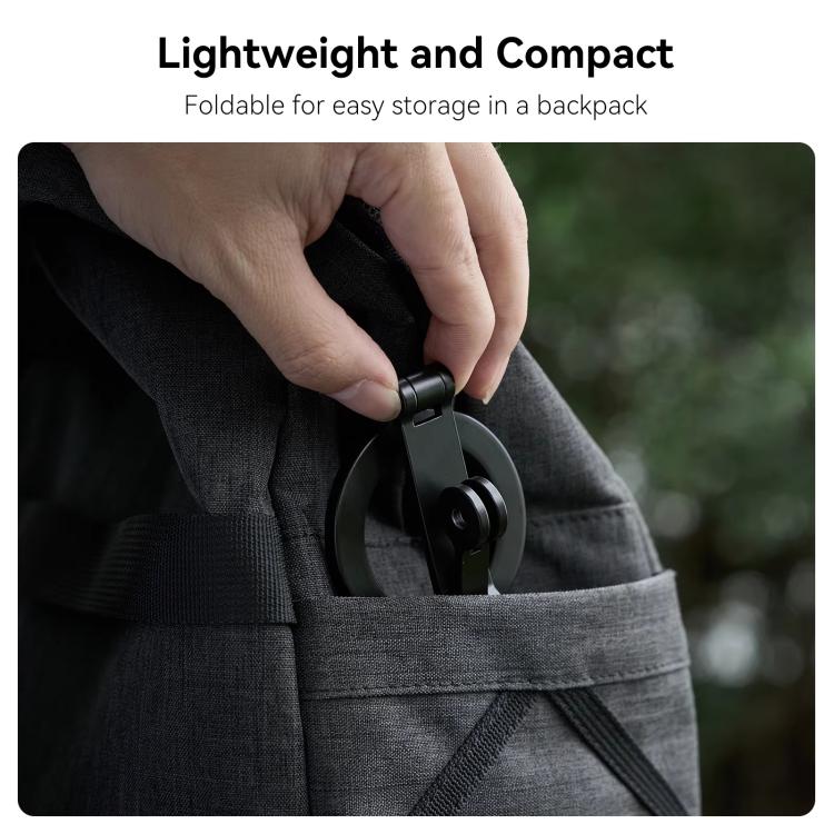 TELESIN Mobile Phone Magnetic Stand Two Claw Adapter Compatible with Chest Strap, Backpack Clip, Neck Mount(Black)