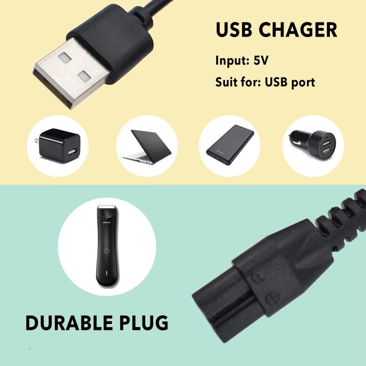 For Manscaped Lawn Mower Trimmer USB Charging Cable Charger Cord, USB Charging Cable