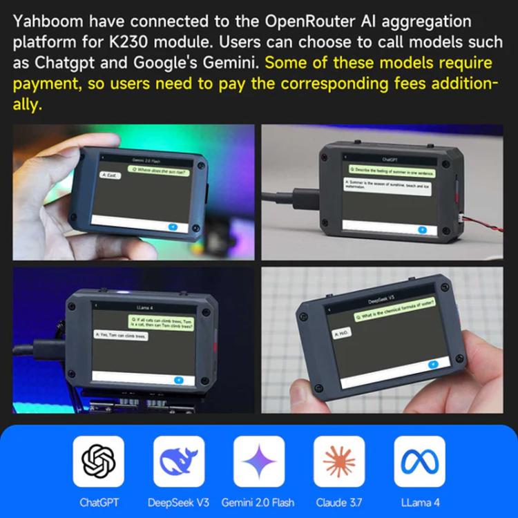 Yahboom K230 Vision Module With 2.4-Inch HD Touch Screen 32G TF Card With Heightened Angle Adjustable Bracket