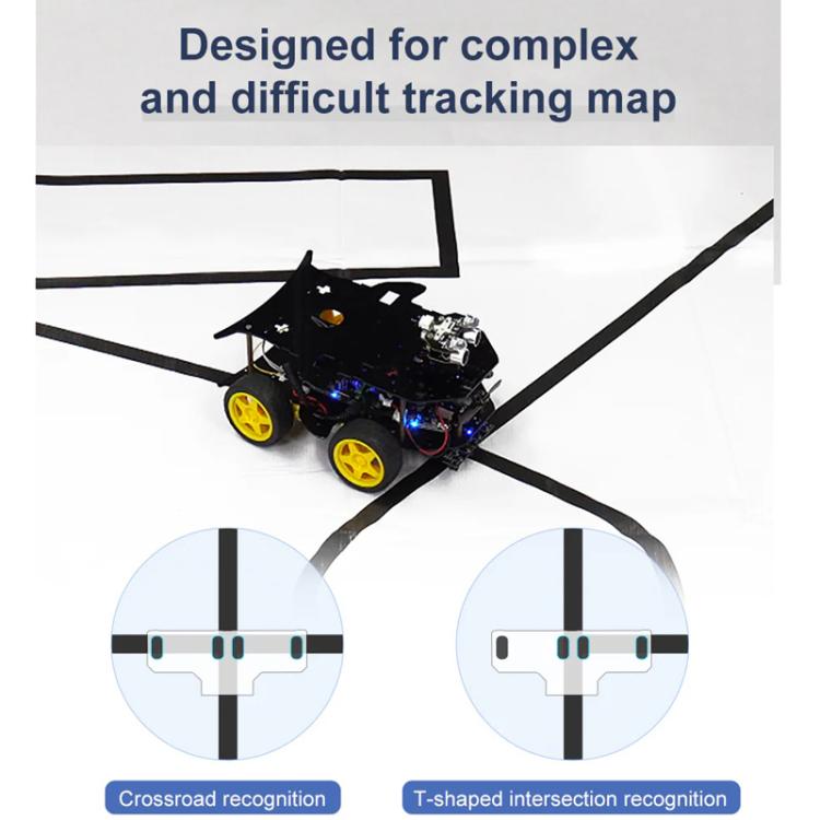 Yahboom 4 Channel Infrared Tracking Sensor Module For Smart Car Robot, Spec: With 6Pin Cable+23mm Copper Column