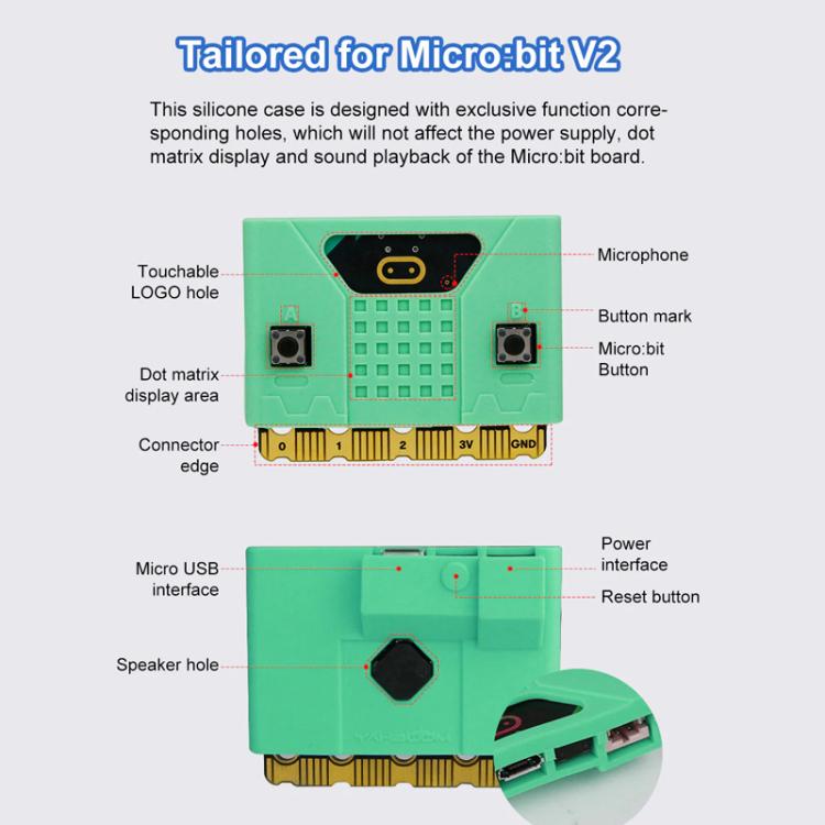 Yahboom For Micro:bit V1.5/ V2 Board Silicone Case Protective Shell(Yellow)
