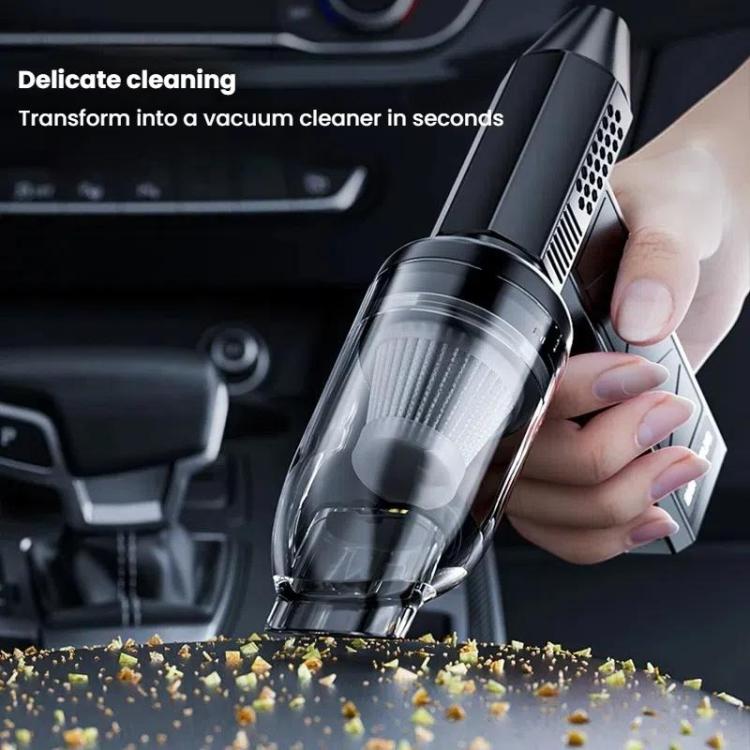 SUITU ST-8113 Outdoor Turbine Fan Home Lithium-ion Dust Blower Handheld Hair Dryer, Style: Blower+Vacuum Cleaner Black