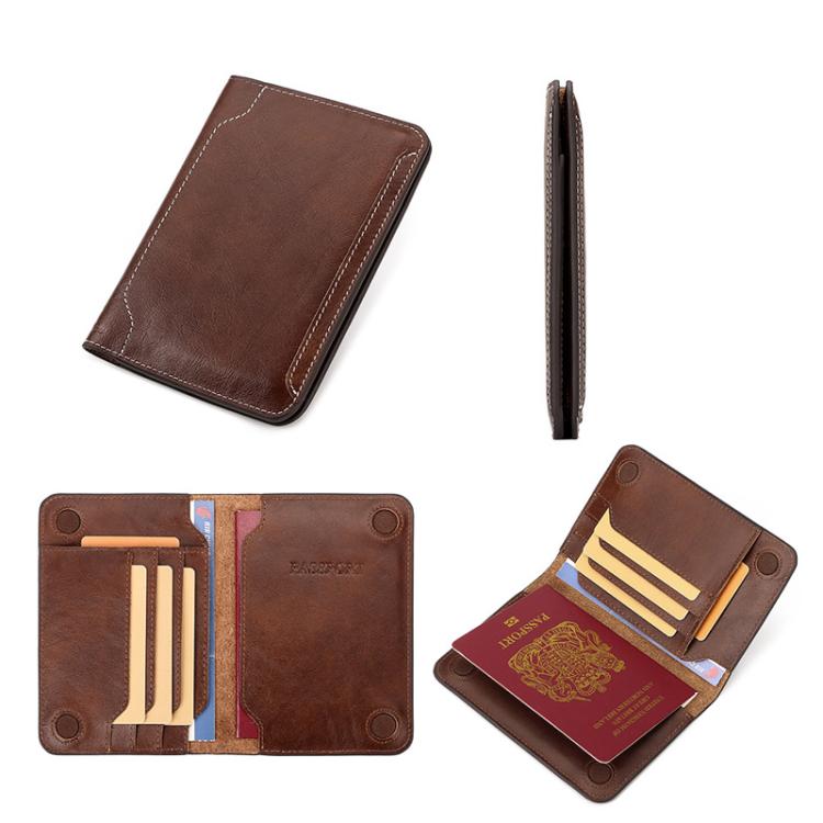 HUMERPAUL BP734 Leather Passport Document Holder(Black)