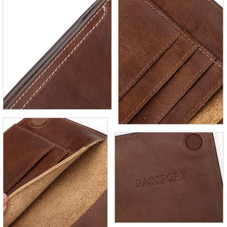 HUMERPAUL BP734 Leather Passport Document Holder(Black)