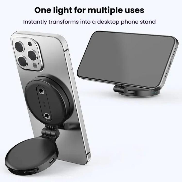 HEPAIL AC74 Magsafe Magnetic Smartphone Light Portable Handheld Selfie Light(White)