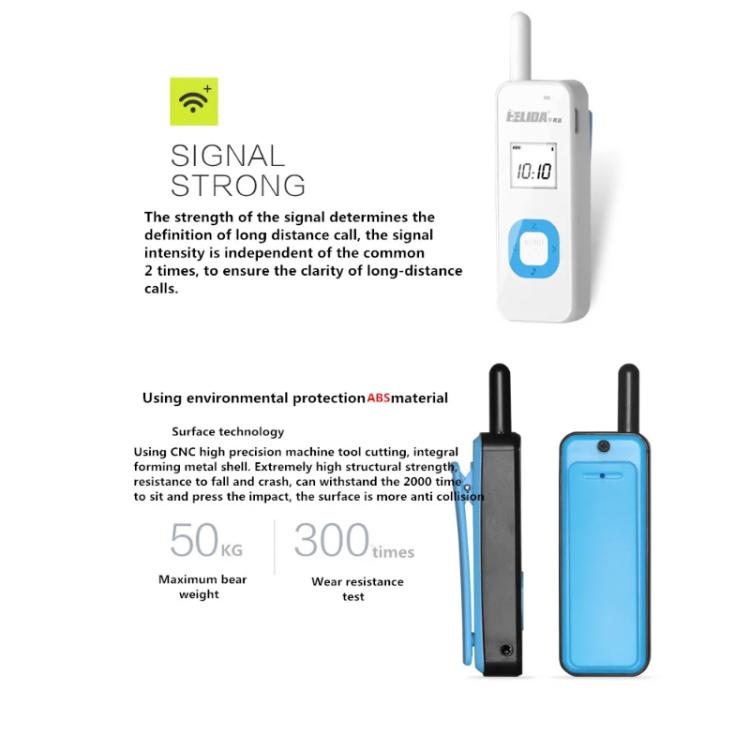 HELIDA T-M1 Mini Portable Rechargeable Two-Way Radio 22 Channels Compact Walkie Talkie EU Plug Black