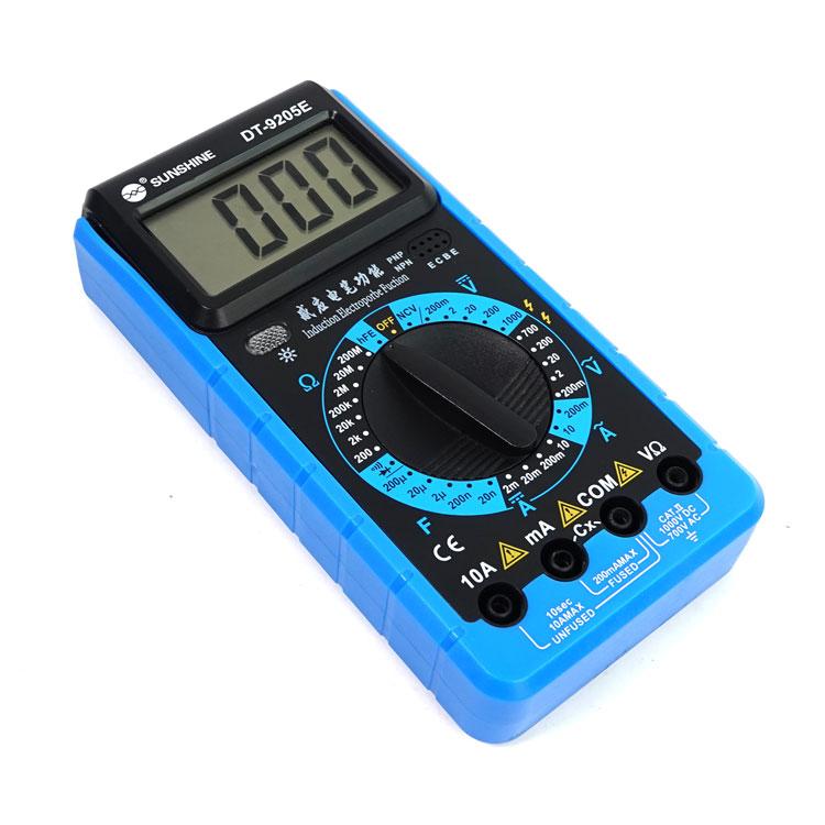 SUNSHINE DT-9205E High-Precision Digital Multimeter For Measuring Current Voltage Portable Repair Electrician Meter With Burn Protection