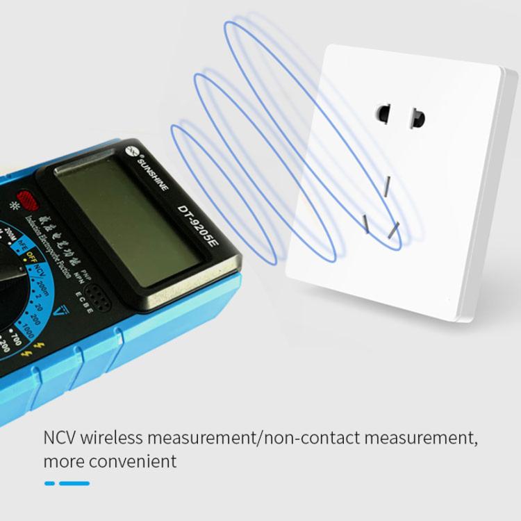 SUNSHINE DT-9205E High-Precision Digital Multimeter For Measuring Current Voltage Portable Repair Electrician Meter With Burn Protection