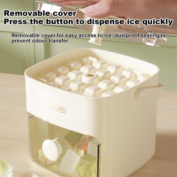 Kacheeg 2-In-1 Double Layer Ice Cube Tray With Storage Container Easy Push Release Mold(White)