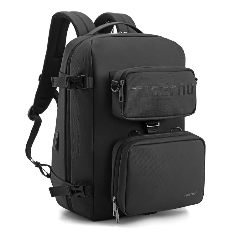 Tigernu T-B9836 3-in-1 Detachable Men Backpack Convertible Travel Laptop Bag for Sports & Commuting(Black)