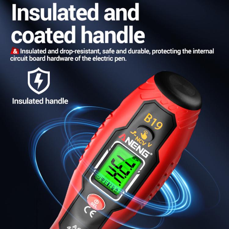 ANENG Digital Display High-Precision Intelligent Induction Test Pen(Red Cross Head)