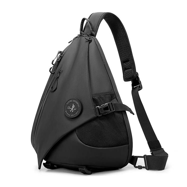 BANGE FW-232 Men Rreast Bag Large Capacity Outdoor Riding Backpack Shoulder Crossbody Bag(Black)