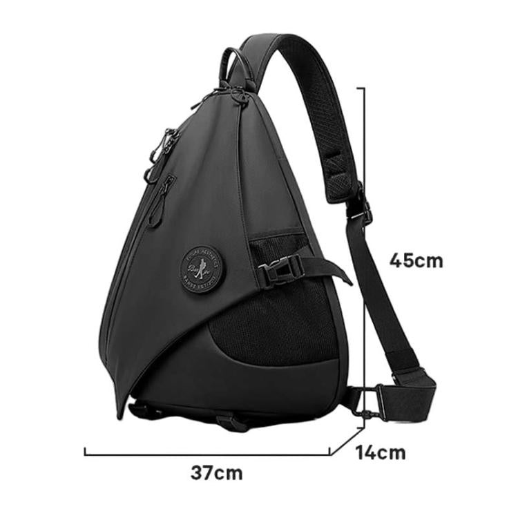 BANGE FW-232 Men Rreast Bag Large Capacity Outdoor Riding Backpack Shoulder Crossbody Bag(Black)