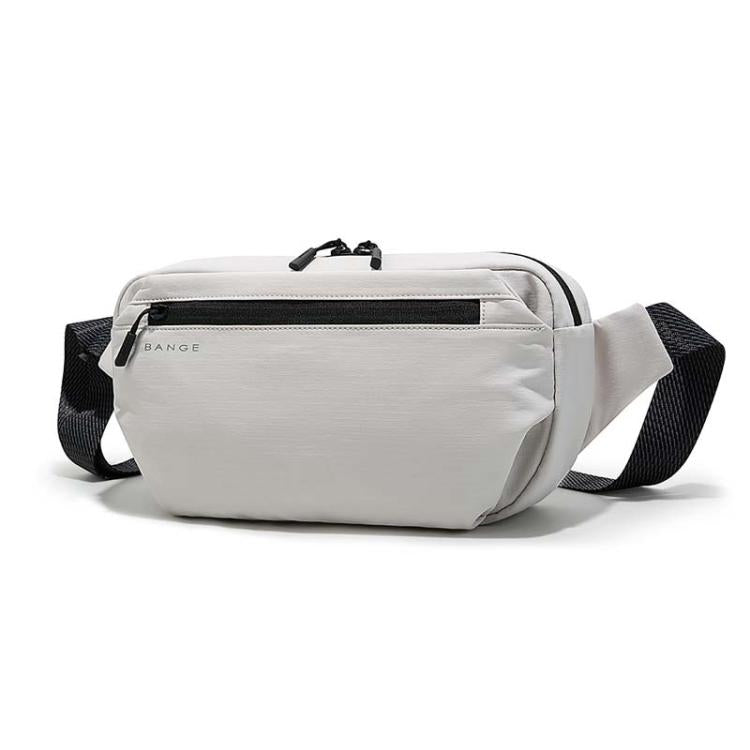 BANGE BG-7851 Men Crossbody Bag Multifunctional Lightweight Casual Commuting Chest Pack Small Shoulder Bag(White)