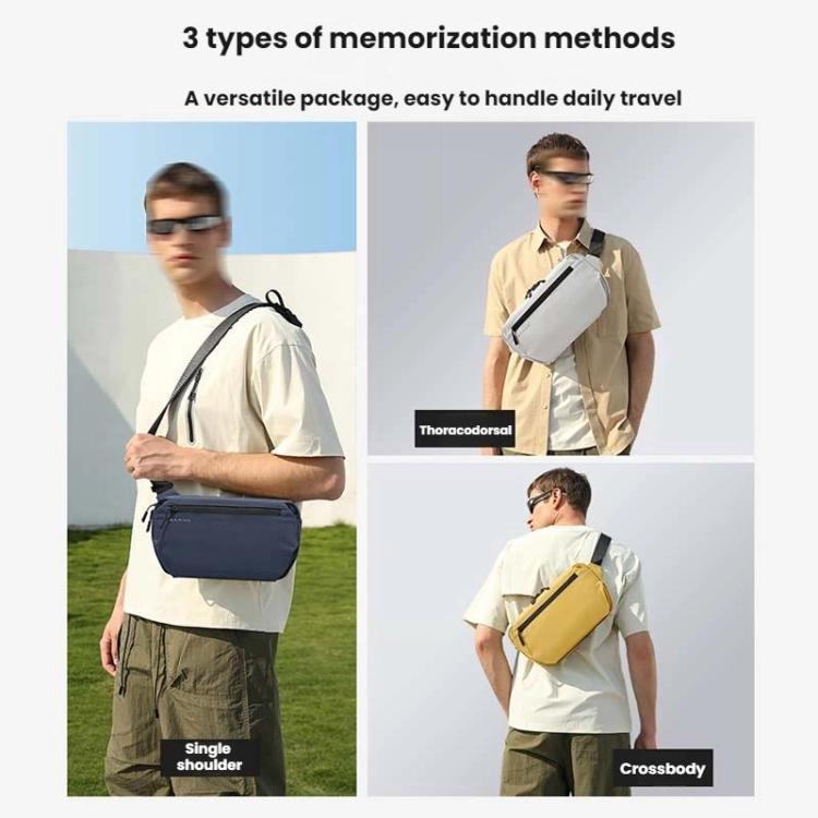 BANGE BG-7851 Men Crossbody Bag Multifunctional Lightweight Casual Commuting Chest Pack Small Shoulder Bag(Yellow)