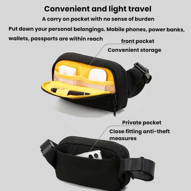 BANGE 3097 Men Crossbody Bag Casual Portable Mobile Phone Bag(White)