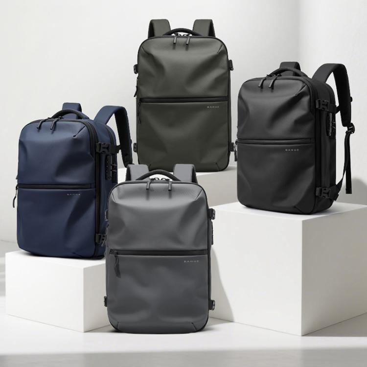 BANGE BG-7875 Large Capacity Shoulder Bag Business Travel Multifunctional Computer Backpack(Black)
