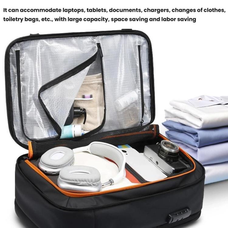BANGE BG-7875 Large Capacity Shoulder Bag Business Travel Multifunctional Computer Backpack(Black)