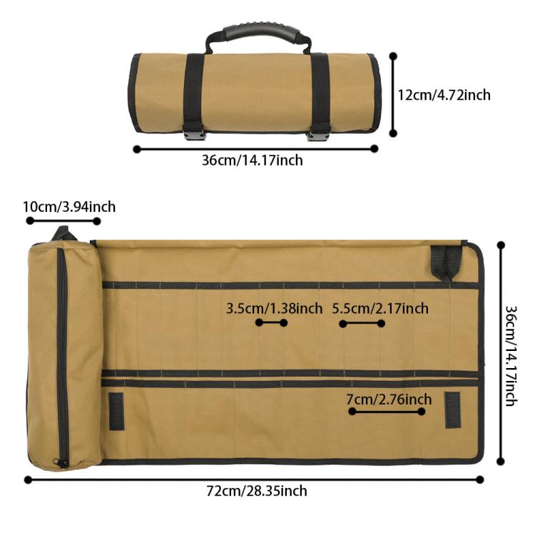 WESSLECO Thickened Wear-resistant Waterproof Parts Storage Tool Pack(Brown)