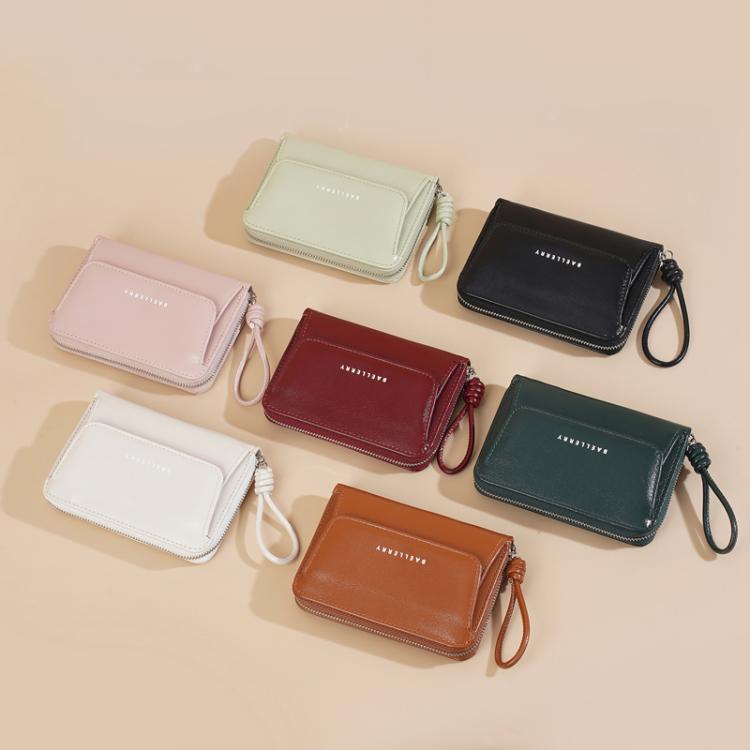 Baellerry NR119 Women Two Fold Short Style Minimalist Coin Purse(Brown)
