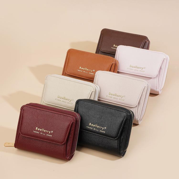 Baellerry NR120 Women Zipper Wallet Organ Two Fold Wallet(Coffee)