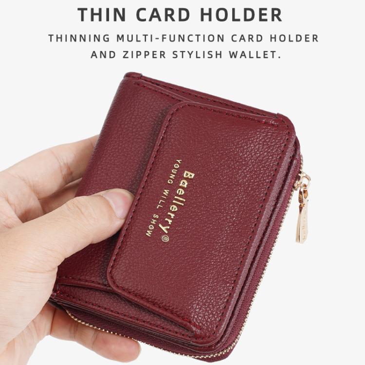 Baellerry NR120 Women Zipper Wallet Organ Two Fold Wallet(Beige)