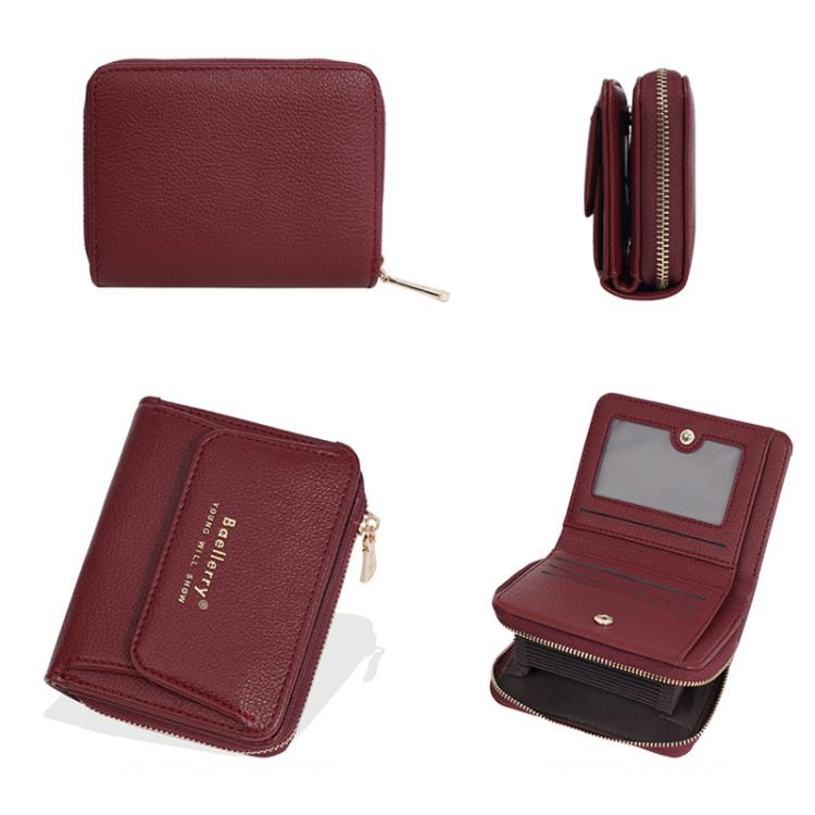 Baellerry NR120 Women Zipper Wallet Organ Two Fold Wallet(Coffee)