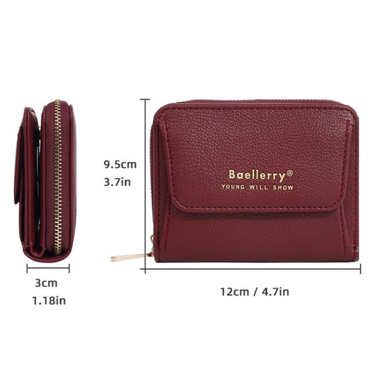 Baellerry NR120 Women Zipper Wallet Organ Two Fold Wallet(Beige)